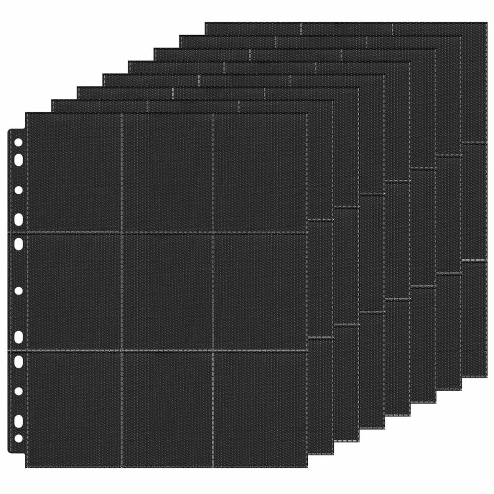 Trading Card Binder - 10 ชิ้น แผ่นใส่การ์ดสะสมขนาด A4 แบบ 9