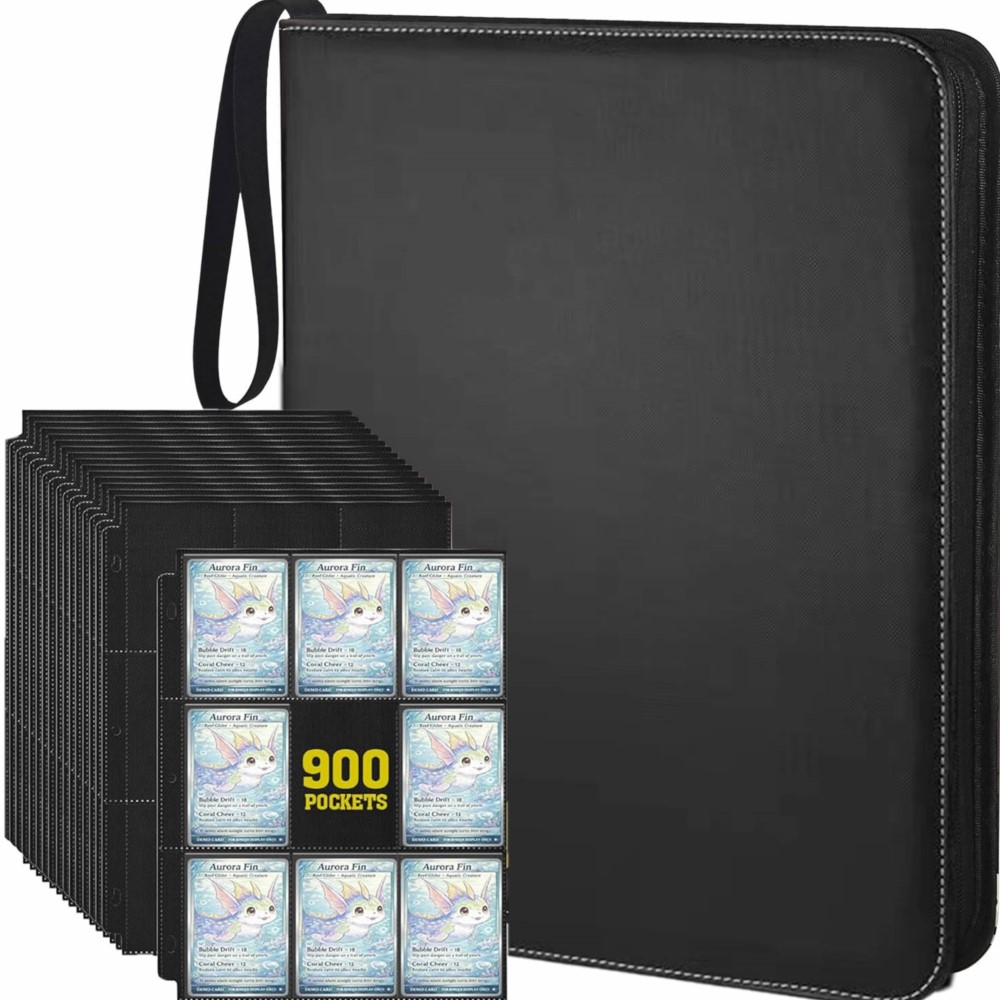 Trading Card Binder - สมุดใส่การ์ด 900 ช่อง พร้อมแผ่น 50 แผ่น