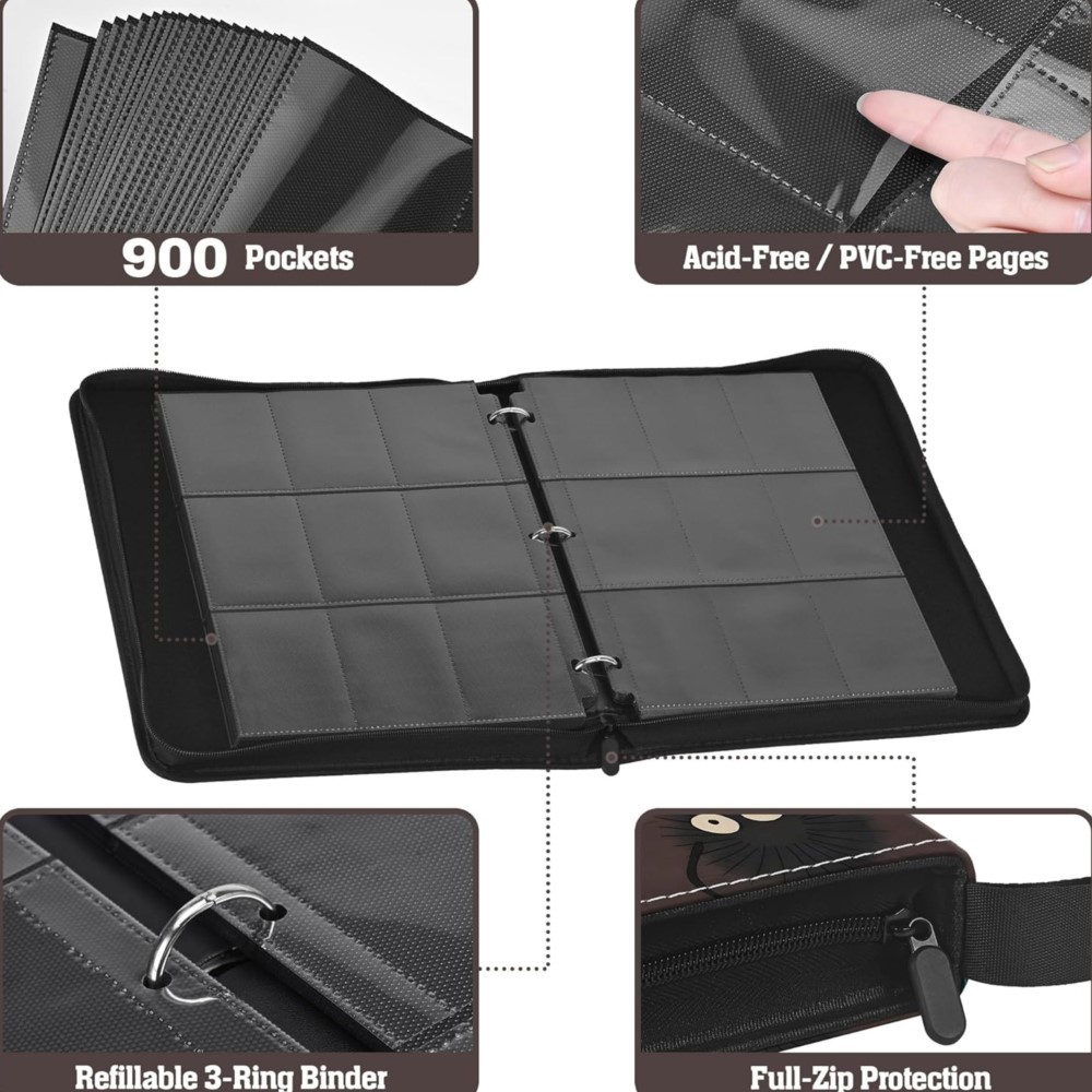สมุดใส่การ์ด 900 ช่อง พร้อมแผ่ - Trading Card Binder บทวิจารณ์และราคา